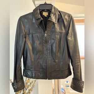 Caslon Genuine Leather Motorcycle Jacket